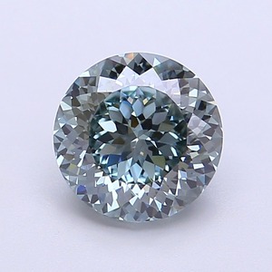 Diamant de laboratoire CVD taillé portugais, vert bleuâtre intense fantaisie, VVS2, polissage EX, éclat excellent, pierre lâche certifiée, qualité premium, rare. - Product Image 1