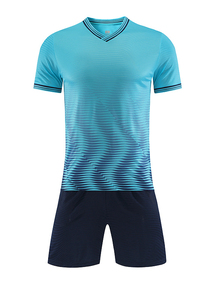 Best Quality 100% Polyester Customizable Quick Dry <b>Colourful</b> Soccer Short Sleeve Moisture Wicking Fitted Football Uniform - Product Image 3
