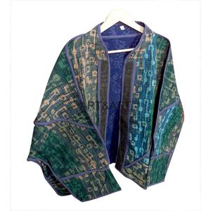Hermosa Chaqueta Kantha Hecha a Mano 100% Algodón, Ecológica, con Parches Kantha, Ligera, Estilo Vintage, para Mujer, Invierno, Estilo Indio, a la Moda - Product Image 6
