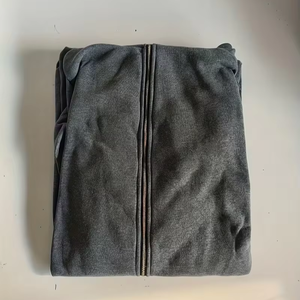 Plus Size New Washed Zip-Up Hoodie with Curved Hem Deep Gray Stylish Casual Design Pockets for Warmth ODM Service 100% Cotton - Product Image 6