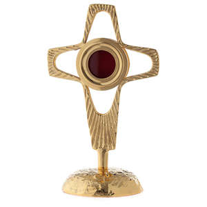 Monstranza de Latón de Alta Calidad, Monstranza de Latón Hecha a Mano, Monstranza Sagrada para Ceremonias y Decoración de Oración en la Iglesia Católica - Product Image 1