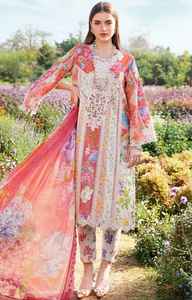 Precios al por mayor QJ IMPEX Trajes pakistaníes de 3 piezas para mujer, diseño Kameez Shalwar Dupatta, tela de algodón, corte ajustado, sin arrugas - Product Image 2