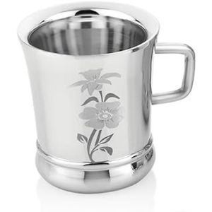 Mug à bière en acier inoxydable à double paroi, personnalisé avec logo, poli miroir, style tinier, avec poignée vintage à motif roulé, vente en gros - Product Image 3