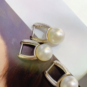 Pendientes de Plata de Ley S925 al por Mayor con Perlas Naturales de 10-9 mm, Dos Piezas, Accesorios para las Orejas con Cristales Ligeramente Imperfectos - Product Image 4