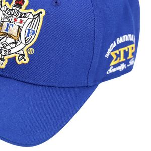 หมวกแก๊ปปรับได้ตราสัญลักษณ์ Sigma Gamma Rho หมวกเบสบอลแบบกำหนดเองสำหรับชมรมนักศึกษา ปักโลโก้ตัวอักษรกรีก ลำลอง ใส่ได้ทั้งชายและหญิง สีน้ำเงินรอยัล - Product Image 6