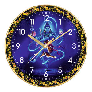 Lord Shiva Family Personalized Luxury Temple Design Wall Clock-Promotional Office <b>Gift</b> for Christmas & <b>Easter</b> - Product Image 3