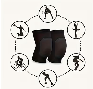 Rodilleras Coexistence de Esponja Gruesa, Transpirables, con Absorción de Impactos, Cierre de Tirón, Unisex, para Todas las Estaciones, Voleibol, Deporte - Product Image 1