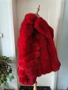 Custom Any Color Real fox Fur <b>Long</b> Style Hooded Fur Coat - Product Image 4