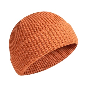 Venta al por mayor de acrílico de punto Beanie sombreros de invierno con 3D bordado de patrones sólidos Logo para deportes Running Beanies - Product Image 4