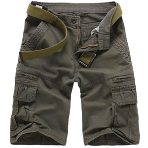 Men's Casual Cotton Cargo Shorts 100% Woven Cotton Multi-Pocket Workout Beach Shorts Mid Waist Solid Pattern Breathable Fabric - Product Image 6