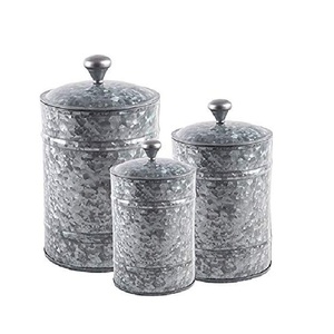 Recipiente Metálico para Almacenamiento de Alimentos Estilo Americano con Tapa de Madera, Ideal para Utensilios de Cocina - Product Image 3