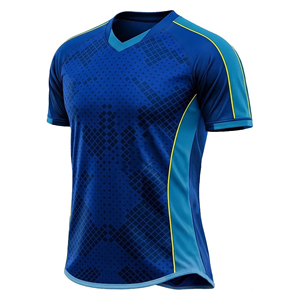 Camiseta de Fútbol Sublimada con Cuello en V para Hombre, Manga Corta, Absorbe la Humedad, 100% Poliéster, Cierre con Hebilla en T, Corte Regular - Product Image 5