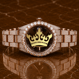 High Quality Classic Antique Luxury Fashion Simple Square Case Stainless Steel Quartz Movement Moissanite Full Pave Custom Blue - Product Image 1
