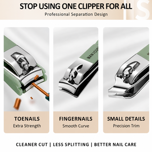Kit de ciseaux à ongles droits portables en acier inoxydable, ensemble de 5 coupe-ongles avec étui pour la maison, le bureau, les voyages et le nail art - Product Image 3
