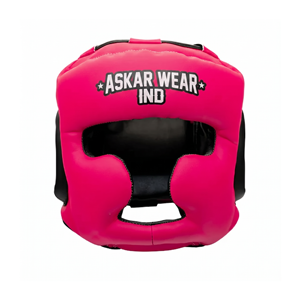 อุปกรณ์ป้องกันศีรษะสำหรับชกมวย Askar Wear สีชมพู ทำจากวัสดุ PU ป้องกันใบหน้าเต็มรูปแบบ สำหรับการฝึกซ้อม - Product Image 1