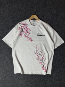Camiseta de Algodón Grueso Personalizada para Mujer, 240 g/m², Hombros Caídos, Estampado Digital/Serigrafía, Estilo Casual Urbano - Product Image 1