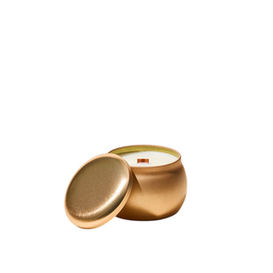 Porte-bougie en laiton, récipient rond en métal avec bougie en cire blanche pour la décoration de la maison, idéal comme cadeau, option de cadeau de luxe excellente - Product Image 2