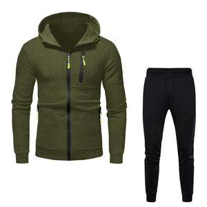 Casual Winter Fitness <b>Tracksuit</b> for <b>Men</b> Breathable Solid Jogger Outfit with 100% Cotton Lightweight Material Fashionable Design - Product Image 5