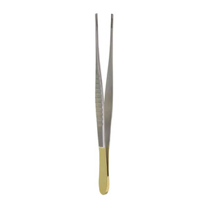 Pinzas para tejidos TC DeBakey atraumáticas, 8 pulgadas, rectas, puntas anchas de 2.5 mm, manuales, reutilizables, de grado médico, de acero inoxidable alemán, para uso vascular - Product Image 1