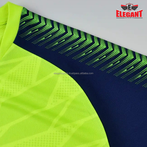 Tenue de football pour hommes, manches courtes, bleu-vert, design imprimé, dernière collection, 100% polyester, pour entraînement et compétition - Product Image 5