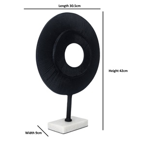 Escultura Hecha a Mano con Amor, Diseño Geométrico Circular, Decoración Artística para Mesa, Estilo Minimalista para Sala de Estar - Product Image 4