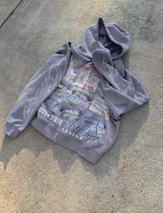 Sweat à capuche vierge en polyester pour sublimation, imprimable avec logo, effet délavé, streetwear personnalisé, imprimé faux décoloration, effet délavé à l'acide - Product Image 3