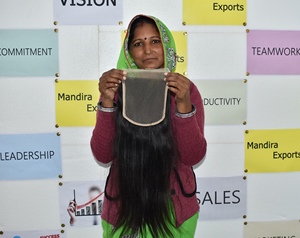 Extensions de cheveux humains vietnamiens vierges naturels assortis à la dentelle suisse 7*7 fermeture cuticule droite du temple alignée sans produit chimique - Product Image 6