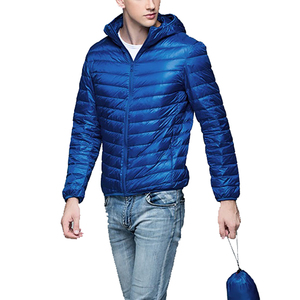 Custom logo Premium Jackets Winter Shinny Custom Design Hooded Men's Outerwear <b>Feather</b> Puff <b>Down</b> Bubble Coat Mens Puffer Jacket - Product Image 3
