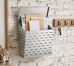 Boîte aux lettres élégante en métal galvanisé avec accès par le haut, design autoportant antirouille pour le rangement de documents - Product Image 5