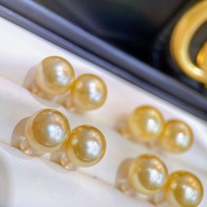 Boucles d'oreilles classiques en platine gris 18 carats avec perles naturelles, double usage, forte luminosité, 8-9/9-10 mm, 100 % naturelles, 100 % authentiques, 100 % magnifiques - Product Image 3