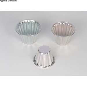 Baking Mini Aluminium Round Cupcakes Bowl Shape Moulds, Mold for Pudding, Mousse, Jelly Cup, Oven, Bakeware <b>Pan</b> Mould, <b>Egg</b> Tart - Product Image 1