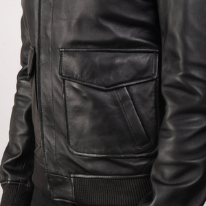 New Unisex Polyester/Cotton Winter Stand Collar Front High Quality Material Windproof Waterproof Customizable Leather Jacket - Product Image 6