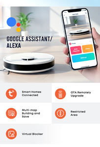 Características avanzadas de la aplicación inteligente Robot aspirador filtro HEPA autolimpiante húmedo/seco para el hogar y hoteles fuente de energía eléctrica - Product Image 6