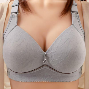Sujetador Push-Up Sin Varillas para Mujer, Copa 3/4, Ajuste Cómodo, Tirantes Ajustables, Tejido Transpirable, Solo Lavado a Mano, Cierre en U, Pedrería - Product Image 4
