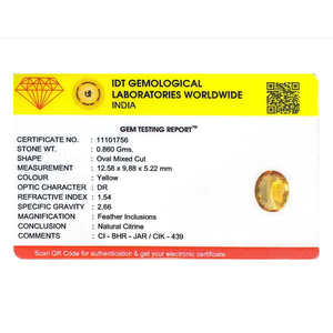 พลอยซิทรินสีทองธรรมชาติ 4.3 กะรัต สำหรับเครื่องประดับชั้นดี - Product Image 4