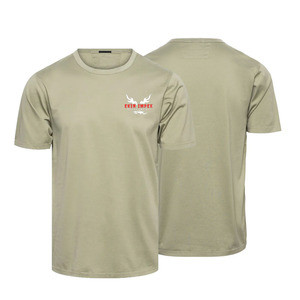 Camiseta de Manga Corta con Cuello Redondo, Corte Regular, Algodón Jersey, Transpirable, Informal, con Diseño de Logotipo Frontal Estampado, Ropa Deportiva - Product Image 1