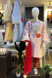 ชุดผ้าฝ้ายแจ็คการ์ดชิลาร์ Qameez,ใหม่ชุดปากีสถานดีไซน์แฟนซีสำหรับสวมใส่ในงานปาร์ตี้ - Product Image 2