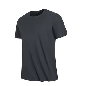 Nouveaux T-shirts d'été en toile respirante à séchage rapide pour hommes grandes tailles, col rond, personnalisables avec logo, faible MOQ, sportifs et unis - Product Image 2