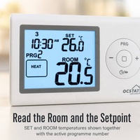 Thermostat WiFi RF à commande via application intelligente et programmation 7 jours, directement de l'usine, pour systèmes de chaudières à gaz