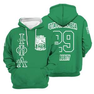 Iota Phi Lambda Sorority Hoodie Solid Emerald Green Custom Chapter Year 1929 Pullover <b>Sweatshirt</b> Classic Fit for Women - Product Image 3