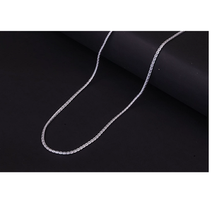 Elegante Collar de Cadena con Acabado en Rodio Plateado, Joyería Contemporánea Unisex para Uso Diario, Fiestas y Regalos - Product Image 1