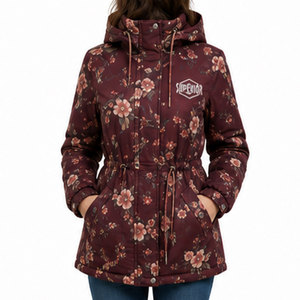 Chaqueta Parka Térmica para Mujer con Exterior Impermeable y Resistente al Viento, Capucha y Cintura Ajustable con Cordón para un Estilo Invernal Premium - Product Image 1