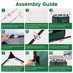 Refugio para Gatos al Aire Libre Impermeable, Casa para Gatos con Aislamiento Resistente a la Intemperie, Almohadilla Térmica Anti-Mordidas para Gatos Silvestres - Product Image 4