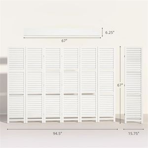 White Space-Saving 6 <b>Room</b> <b>Dividers</b> and Privacy Screen - Product Image 6
