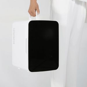 Mini frigorifero portatile da 10 litri da 12 pollici a corrente alternata per la cura della pelle cibo latte materno freddo frigorifero di bellezza nero di lusso - Product Image 1