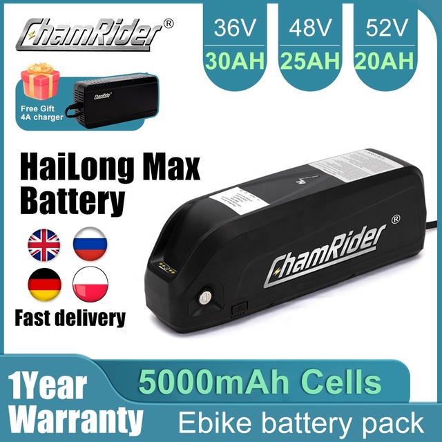 For Hailong Lithium Battery Large Capacity Electric Bicycle Battery Pack 36V 48V 52V Rechargeable Ebike Safe Locks High