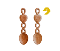 Cuillère en bois écologique en forme de branche d'arbre, ustensile en bois fait main, cuillère à café vietnamienne, cuillère en bois avec manche en branche d'arbre, logo personnalisé