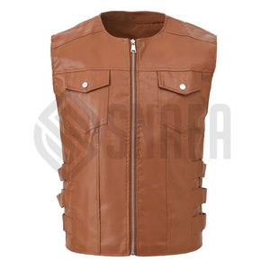 Top Trending Plus-Size Men's Waistcoat & Vest Unique Design Black <b>Leather</b> Sleeveless <b>Winter</b> Heated Motorcycle Vest - Product Image 1