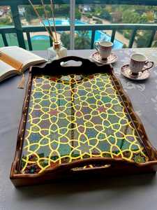 ถาดเสิร์ฟลายอิหร่านแบบดั้งเดิม ถาดเคลือบแบบทันสมัย สำหรับใช้ในครัวเรือนและร้านอาหาร ถาดเก็บของและเสิร์ฟอาหาร โดย UO - Product Image 3