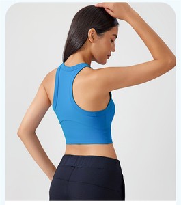 Top Deportivo Corto para Mujer, Transpirable, de Nailon y Spandex, con Espalda Cruzada, para Gimnasio, Fitness, Yoga y Running - Product Image 3